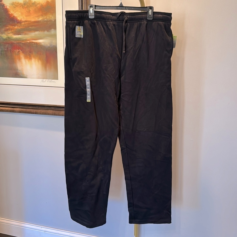 Tek Gear ultra soft fleece men’s Black Sweatpants NWT XXL
